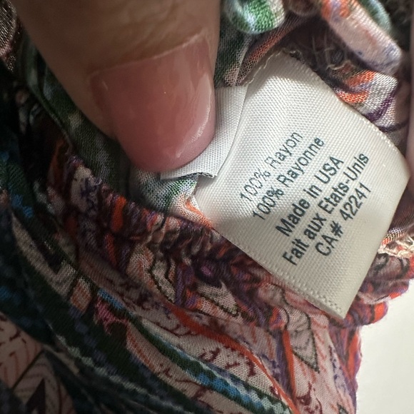 Stark Lightweight Tropical Leaf Print Pants Size Small EUC - Picture 5 of 5